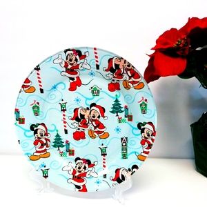 Handcrafted Decoupage Fabric Back 10" Plate